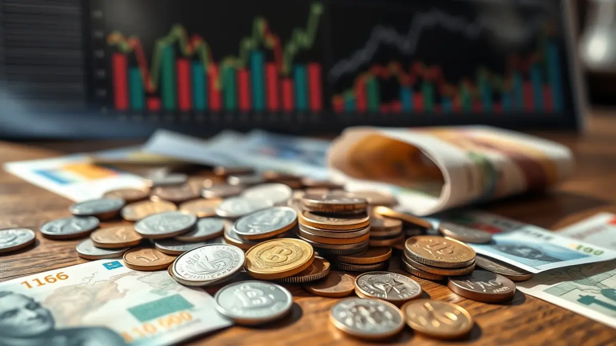 Generic image of coins and banknotes, symbolizing tourist spending.