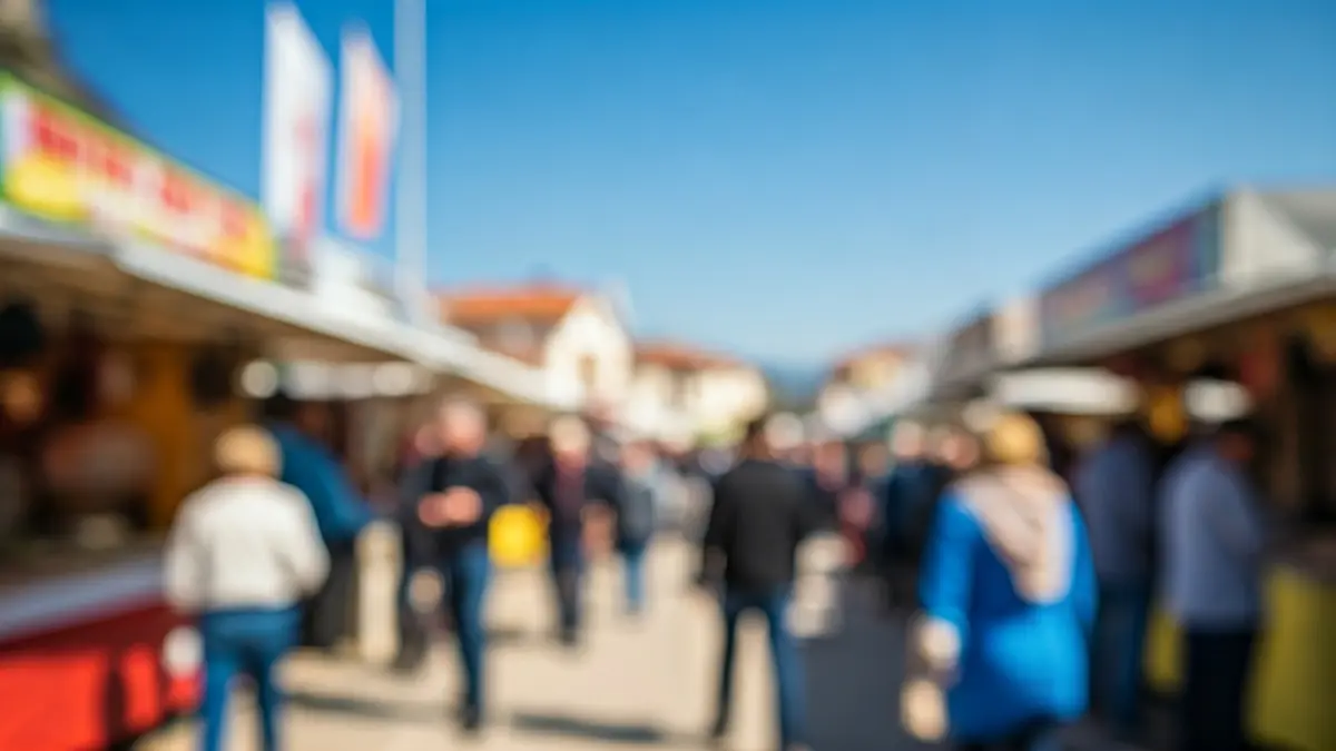 Imatge genèrica d'una fira de primavera en un poble mediterrani.
