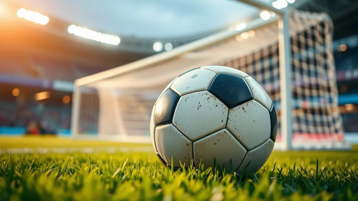 Generic image of a soccer ball on a field's grass.