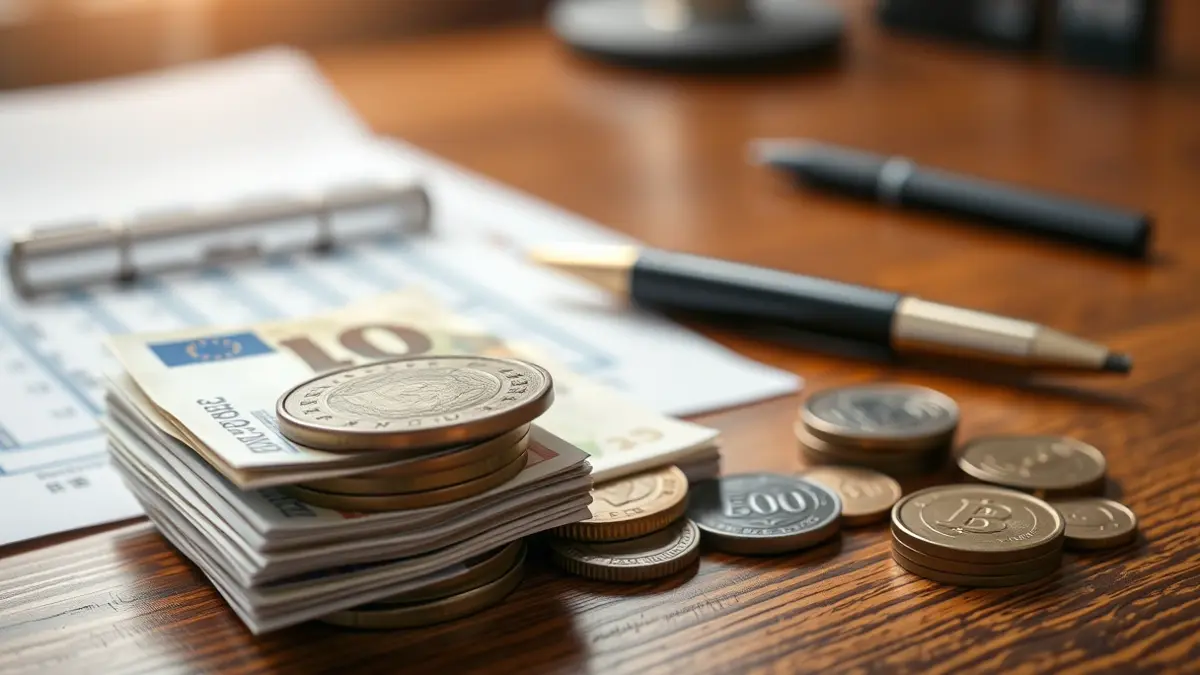 Generic image of money and documents, symbolizing economic losses and municipal management.