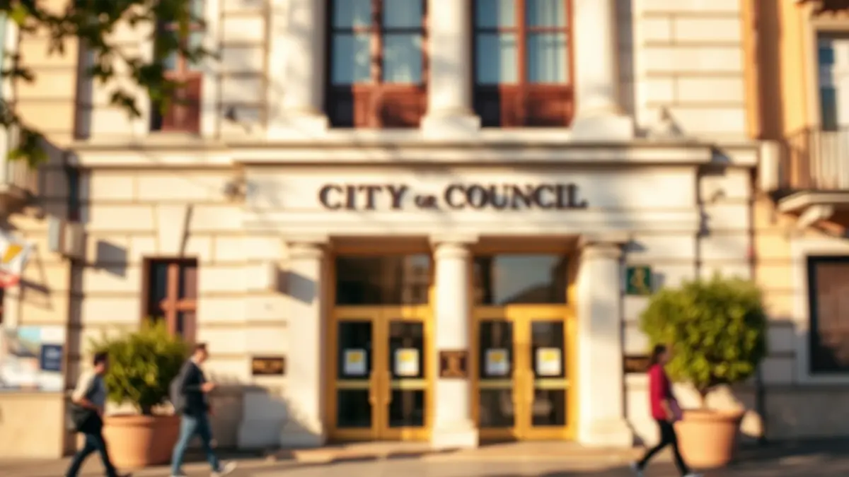 Imatge genèrica de la façana d'un ajuntament en una ciutat mediterrània.