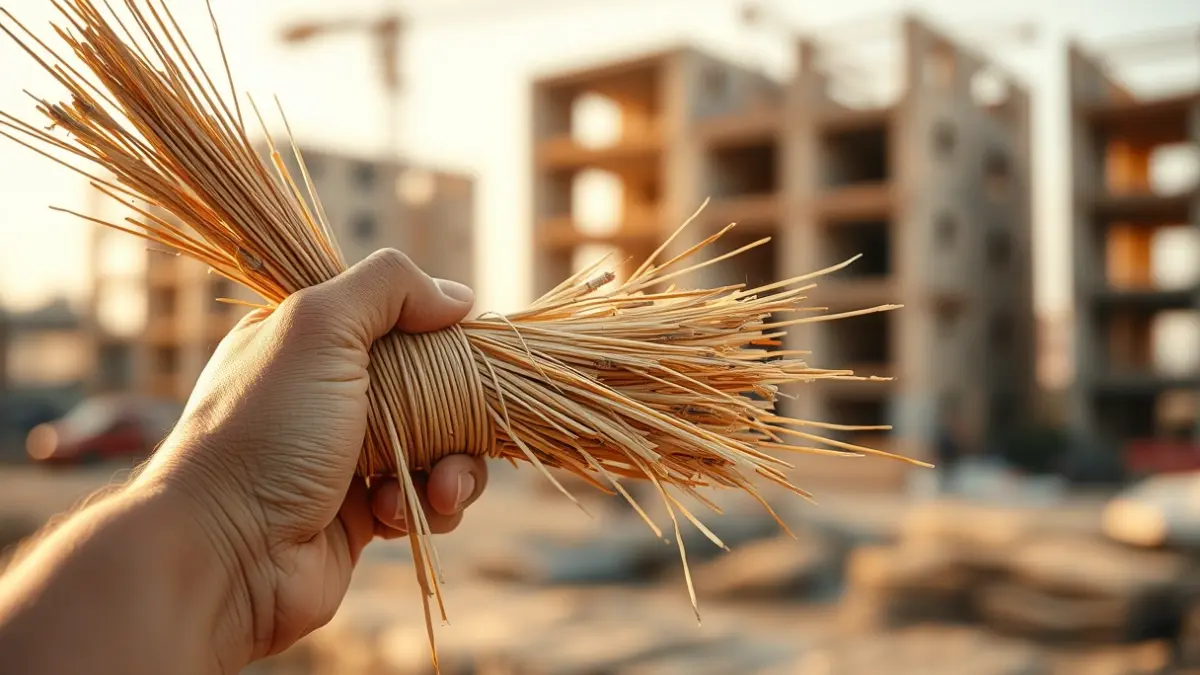 Generic image of straw used in bioconstruction.