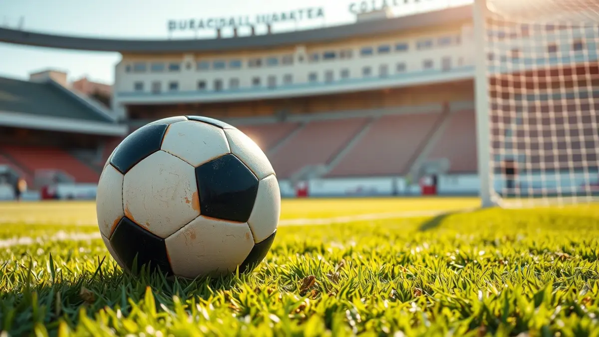 Imatge genèrica d'una pilota de futbol sobre la gespa d'un camp.