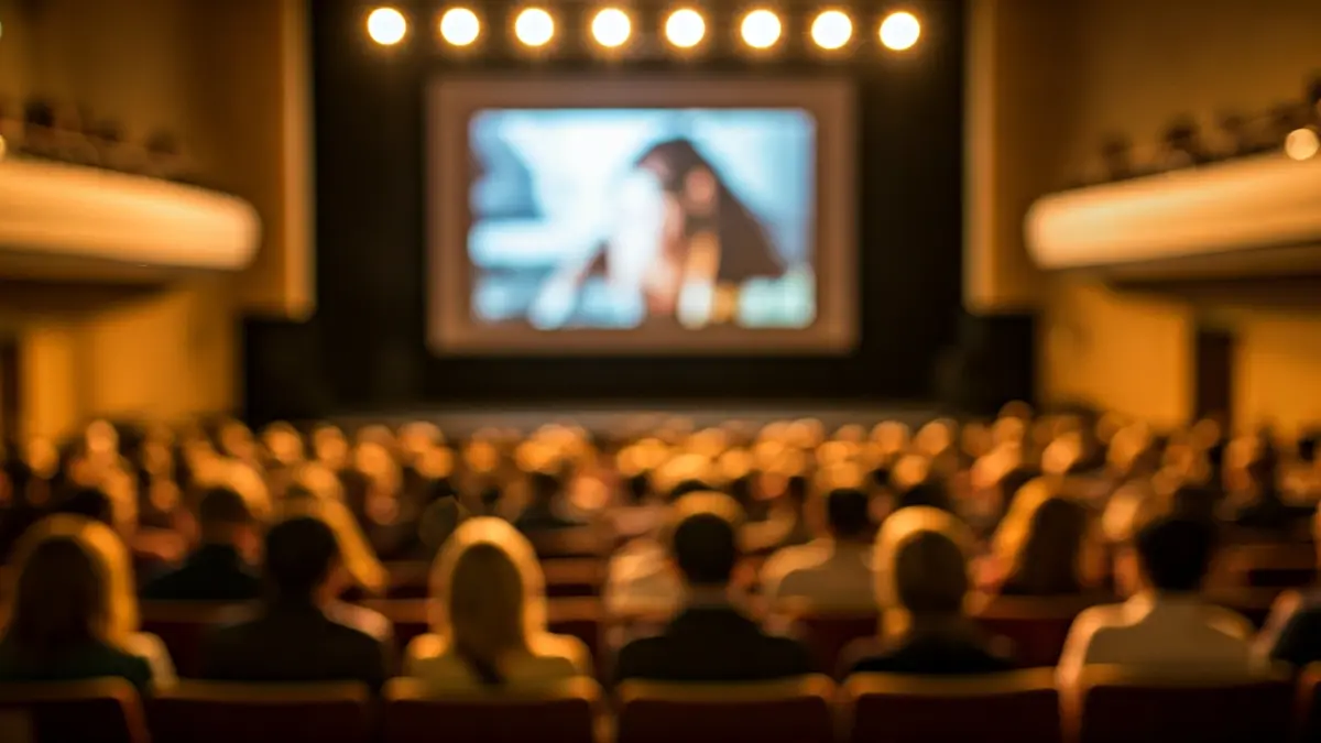 Imagen genérica de una proyección de documental con público asistente.