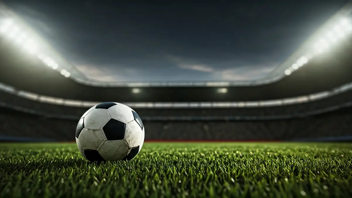 Generic image of a soccer ball on a green field.