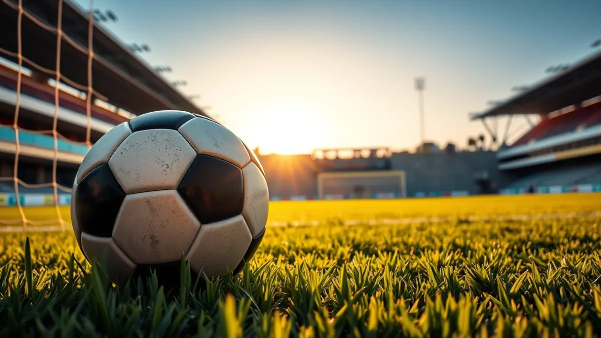 Imatge genèrica d'una pilota de futbol sobre gespa natural en un estadi.
