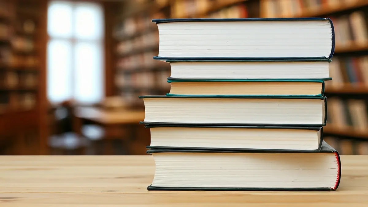 Generic image of books in a library, symbolizing cultural activities.