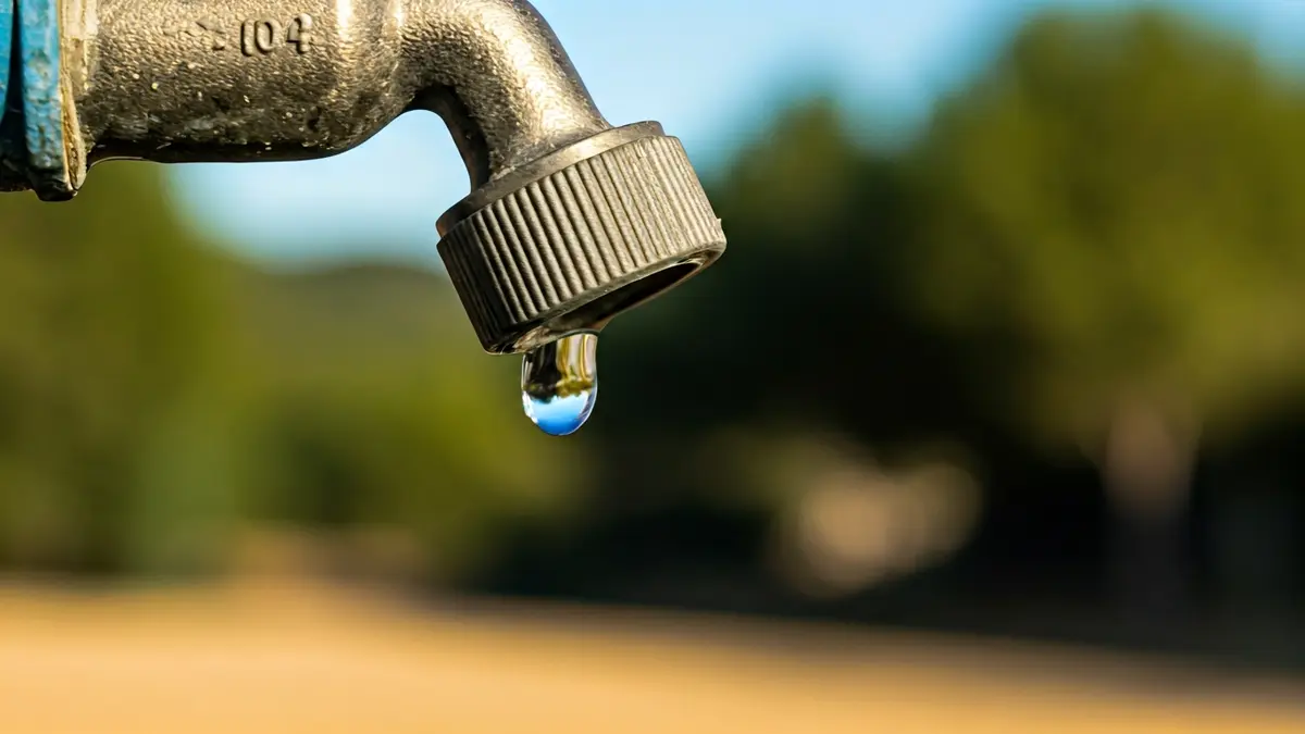 Imatge genèrica d'una aixeta amb una gota d'aigua caient, simbolitzant la gestió de l'aigua.