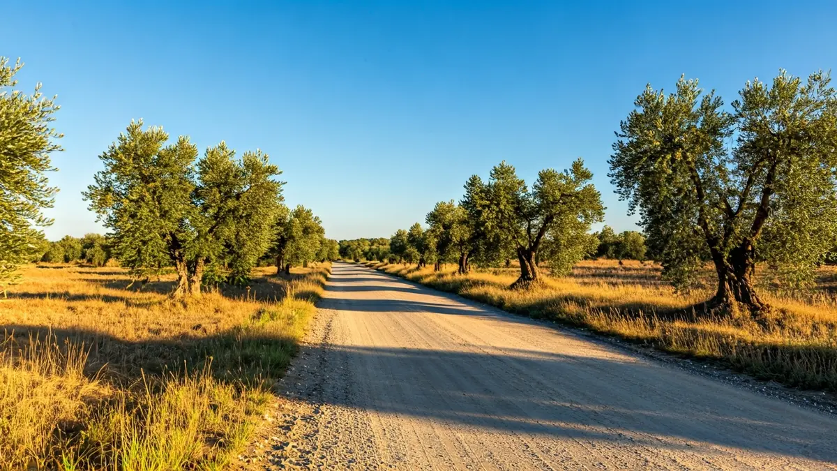Imatge d'un camí rural amb asfaltat recent a Tortosa.