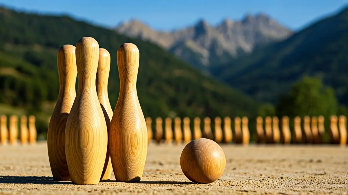 Imatge de bitlles pallareses en un entorn natural.