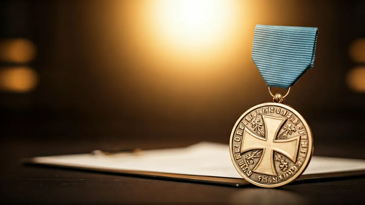 Imagen genérica de una medalla o distinción, simbolizando un reconocimiento oficial.