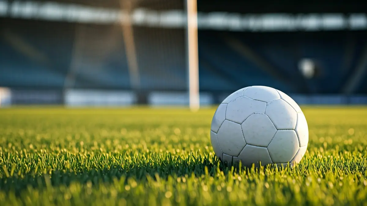Imagen genérica de un balón de fútbol sobre el césped de un campo