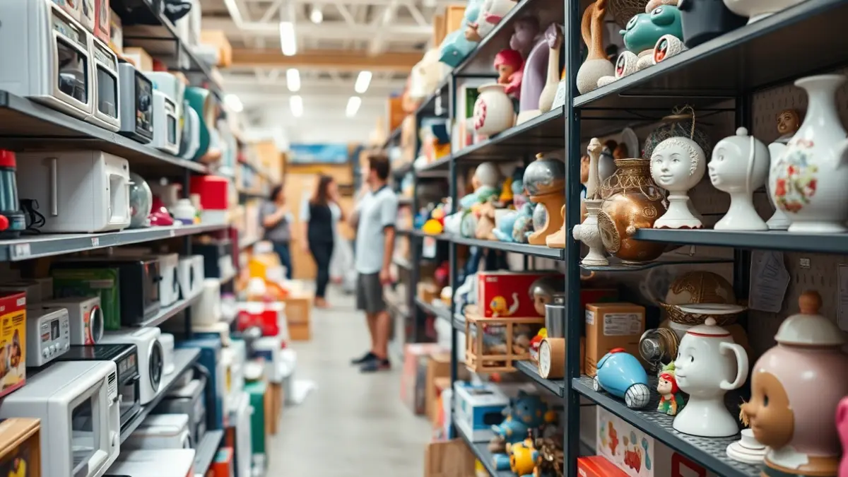 Imatge genèrica d'un centre de reutilització amb diversos productes recuperats.