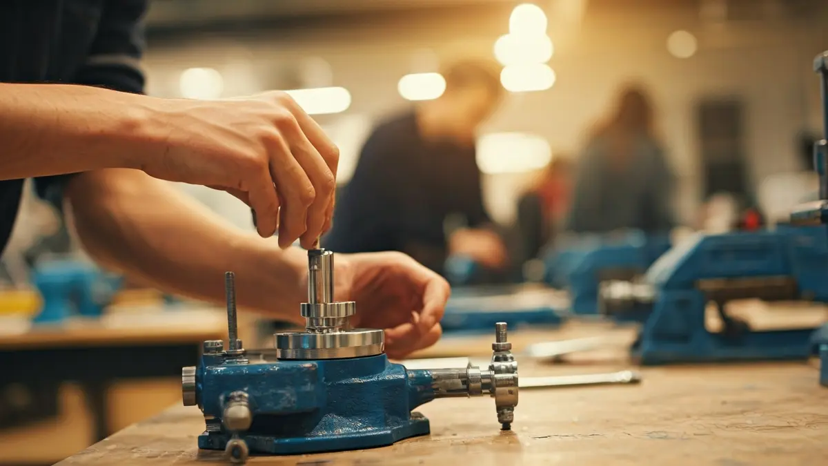 Generic image of a student working in a vocational training workshop.
