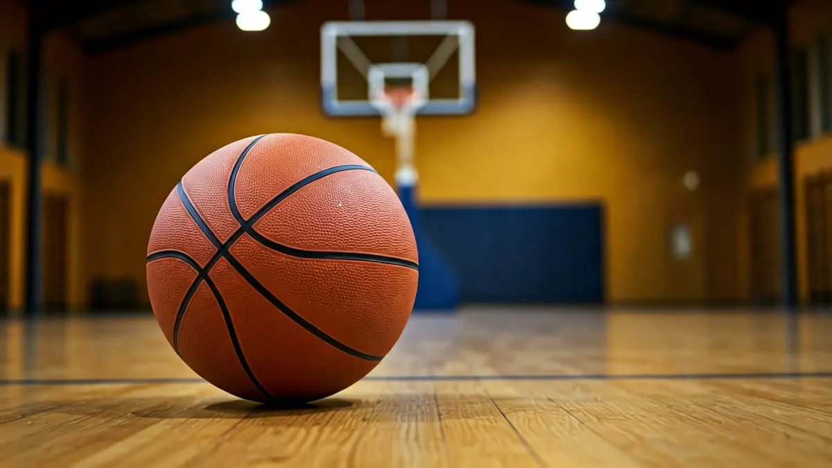 Imatge genèrica d'una pilota de bàsquet en una pista.