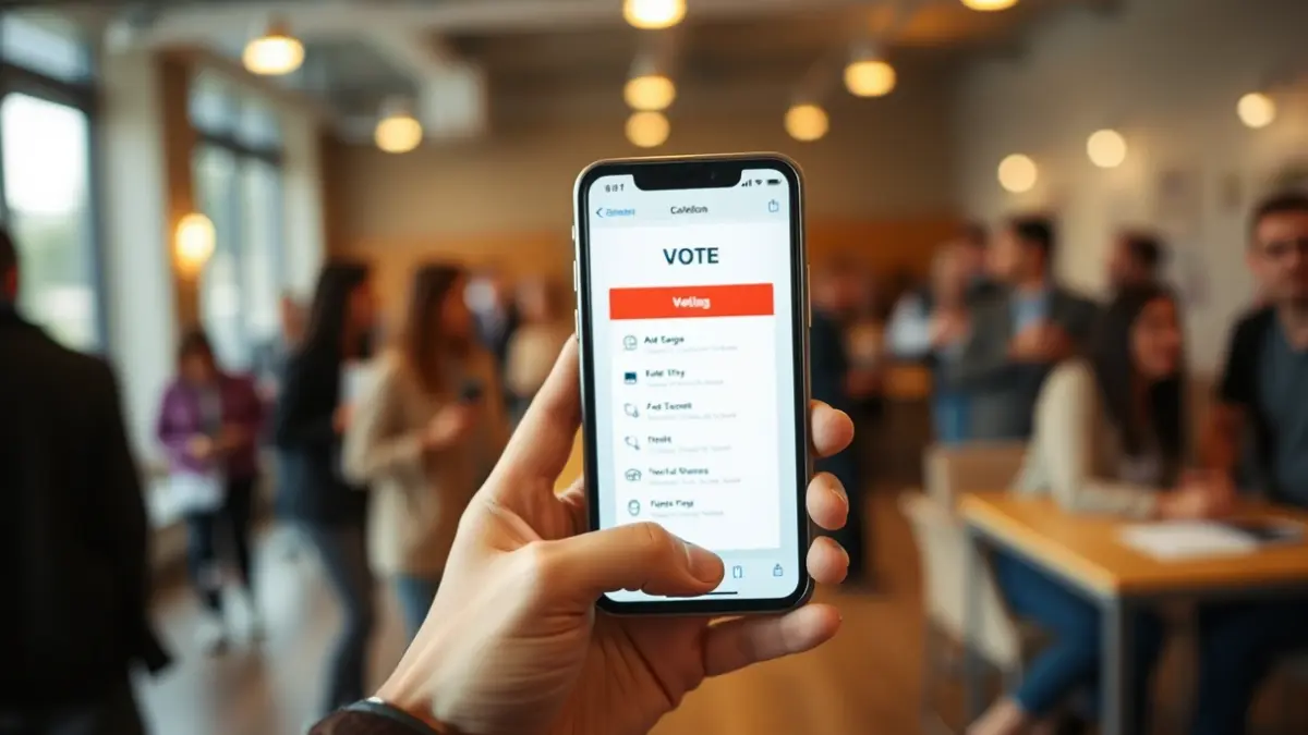 Generic image of a person voting online in a participatory process.