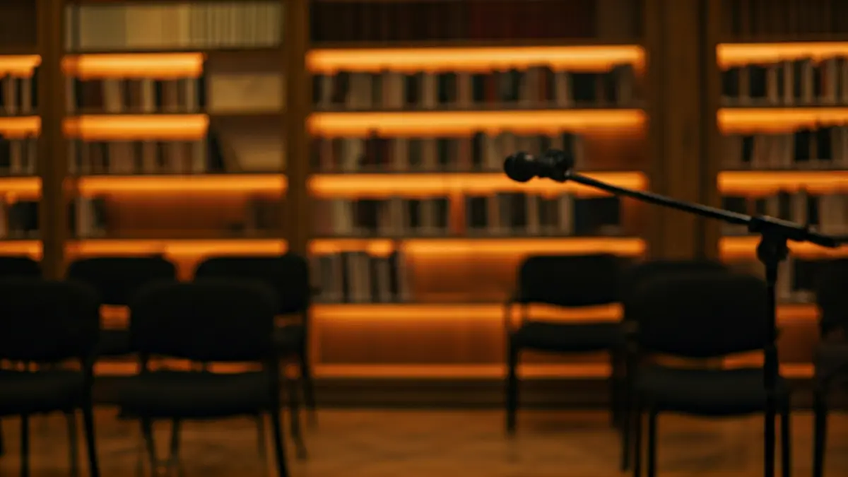 Imatge genèrica d'un escenari amb un micròfon, simbolitzant una presentació musical o cultural.