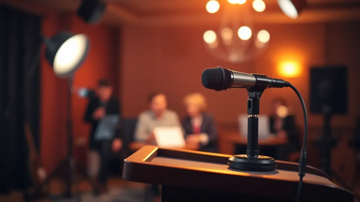Imatge genèrica d'un micròfon en un estudi, simbolitzant una entrevista o conversa.