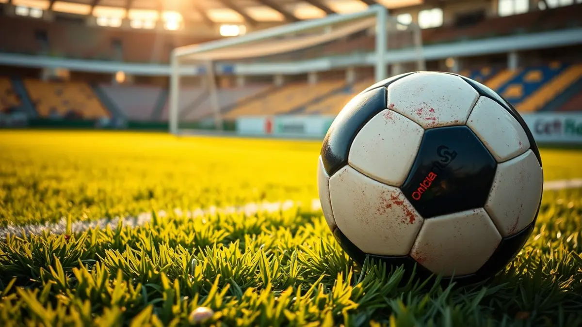 Imatge genèrica d'una pilota de futbol sobre la gespa d'un camp