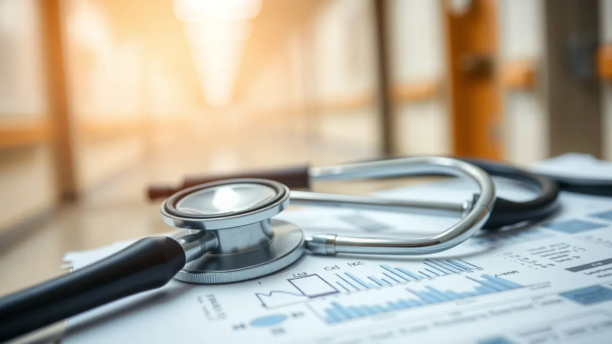 Imatge genèrica d'un estetoscopi sobre un historial mèdic, simbolitzant la sanitat.