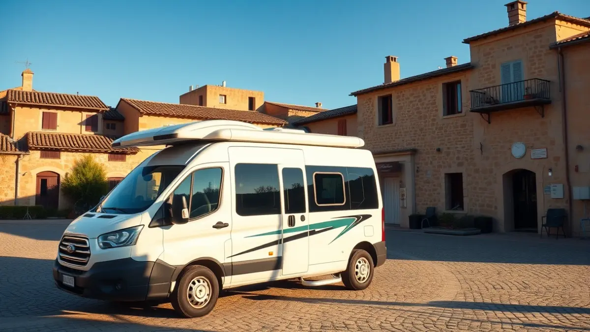 Imagen de una oficina móvil del Govern en un entorno rural catalán.