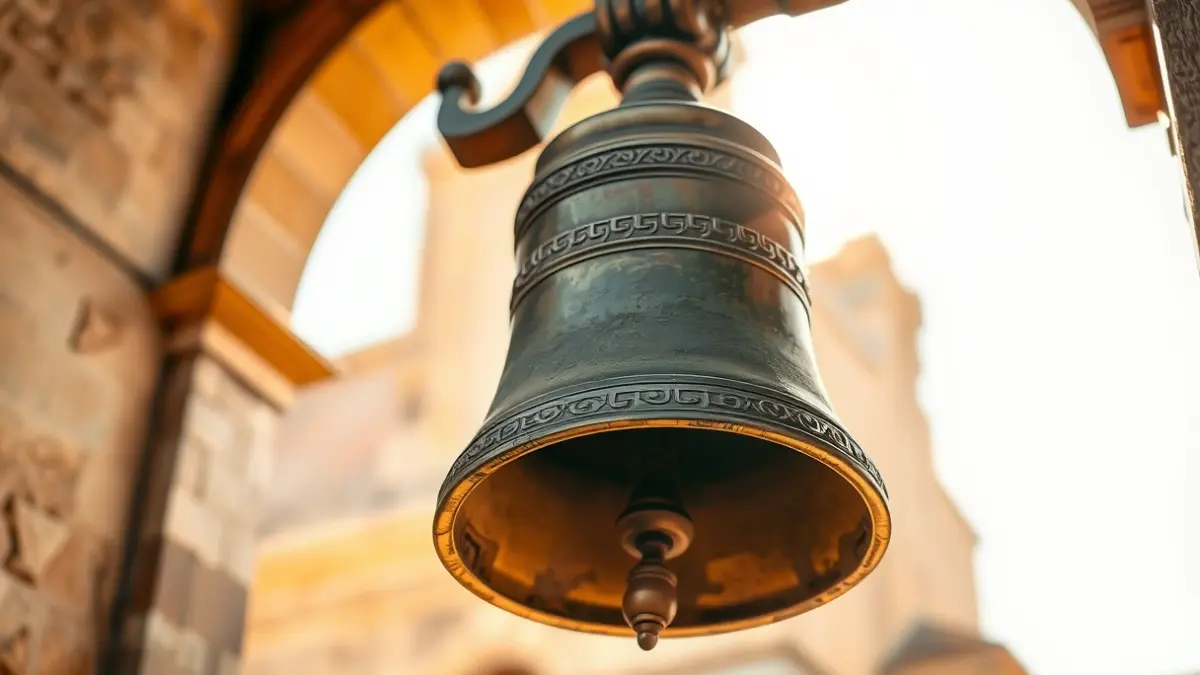Generic image of an old bell in a bell tower.