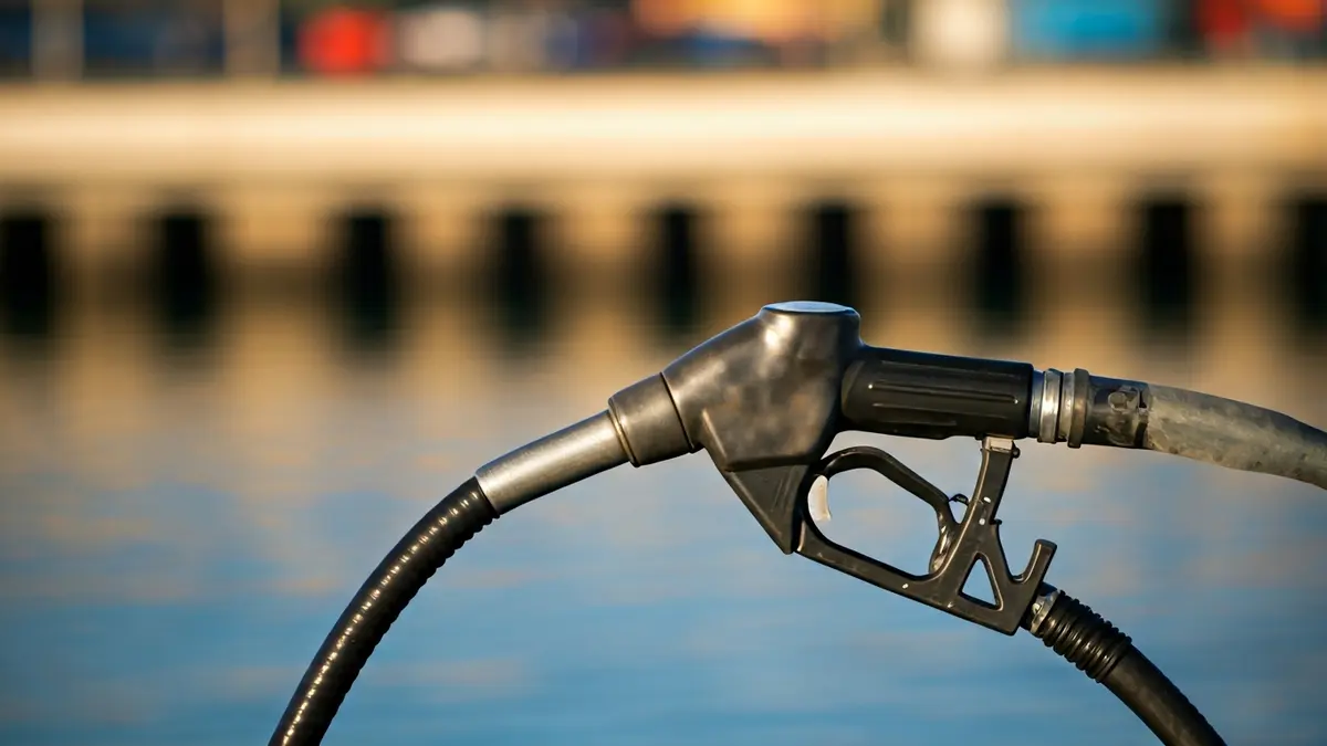 Imatge genèrica d'un vaixell de pesca repostant combustible al port.