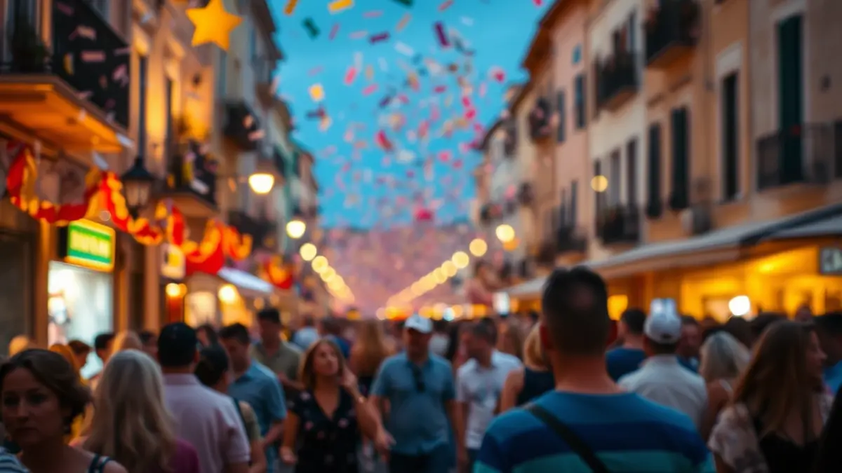 Imatge genèrica d'una diada cultural amb gent i confeti.
