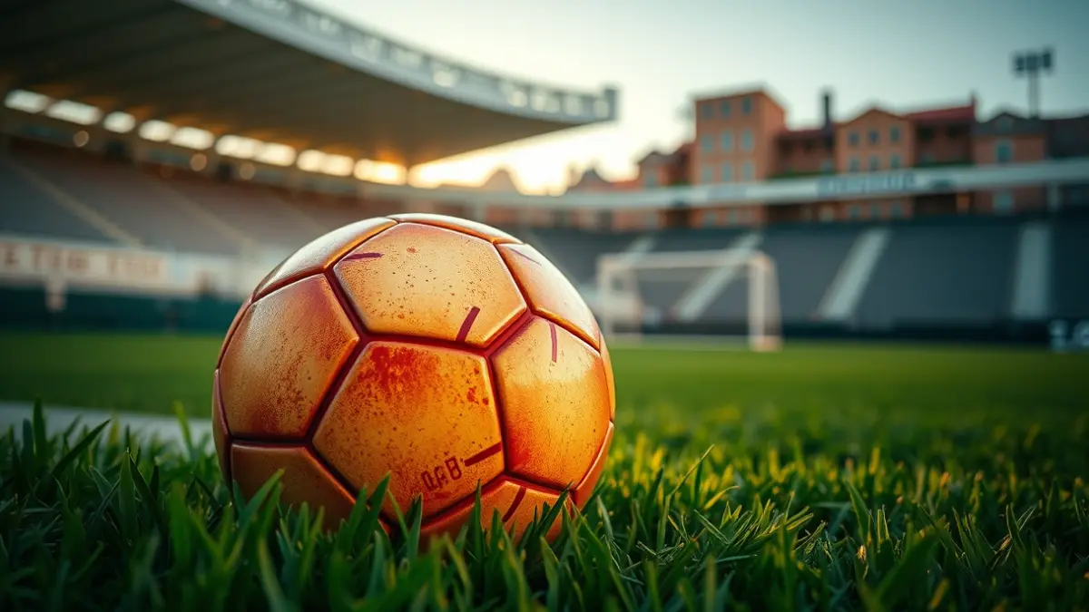 Imatge genèrica d'una pilota de futbol sobre gespa natural en un estadi.