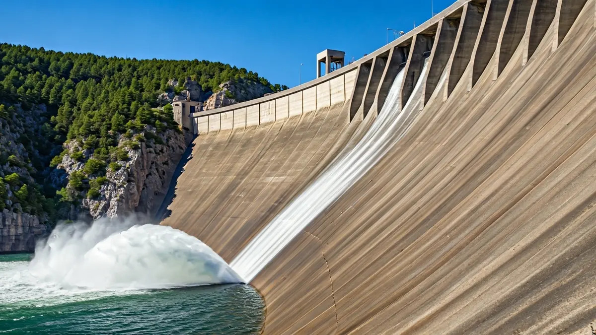 Imatge d'una presa amb aigua fluint