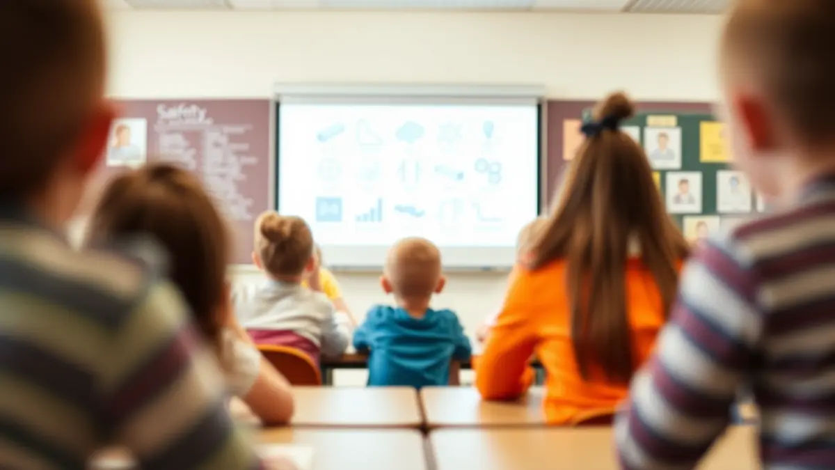 Imatge genèrica d'una aula escolar durant una sessió formativa.