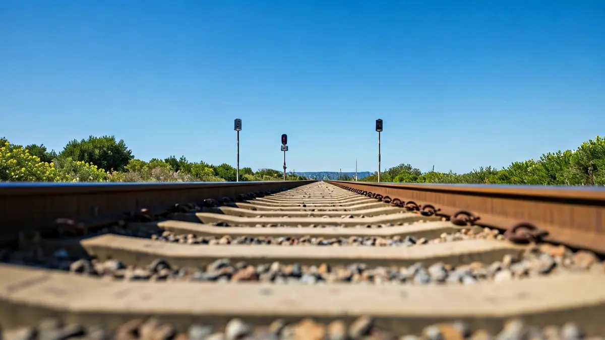 Imatge genèrica de vies de tren, simbolitzant la xarxa de Rodalies.