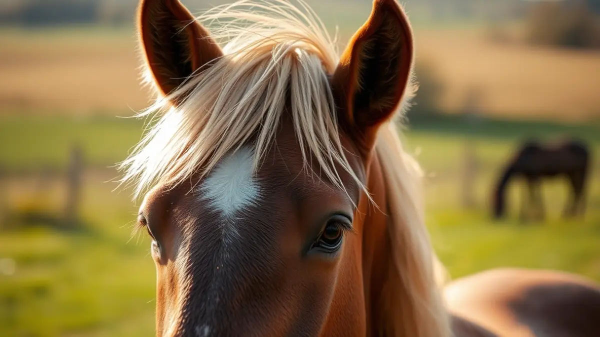 Imatge d'un cavall en una fira ramadera.