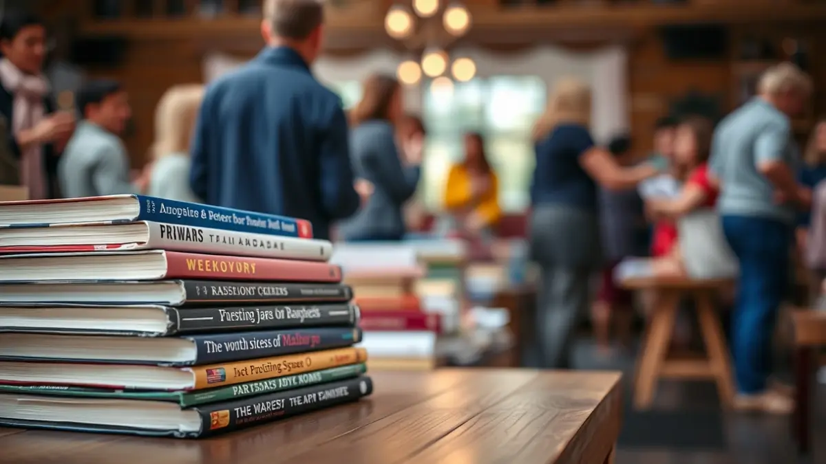 Imatge genèrica d'una pila de llibres en un ambient càlid, representant un esdeveniment solidari.