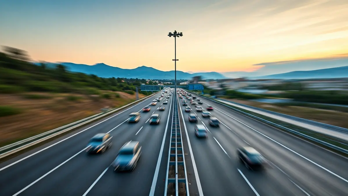 Imatge genèrica d'una autopista amb trànsit dens durant una operació retorn.
