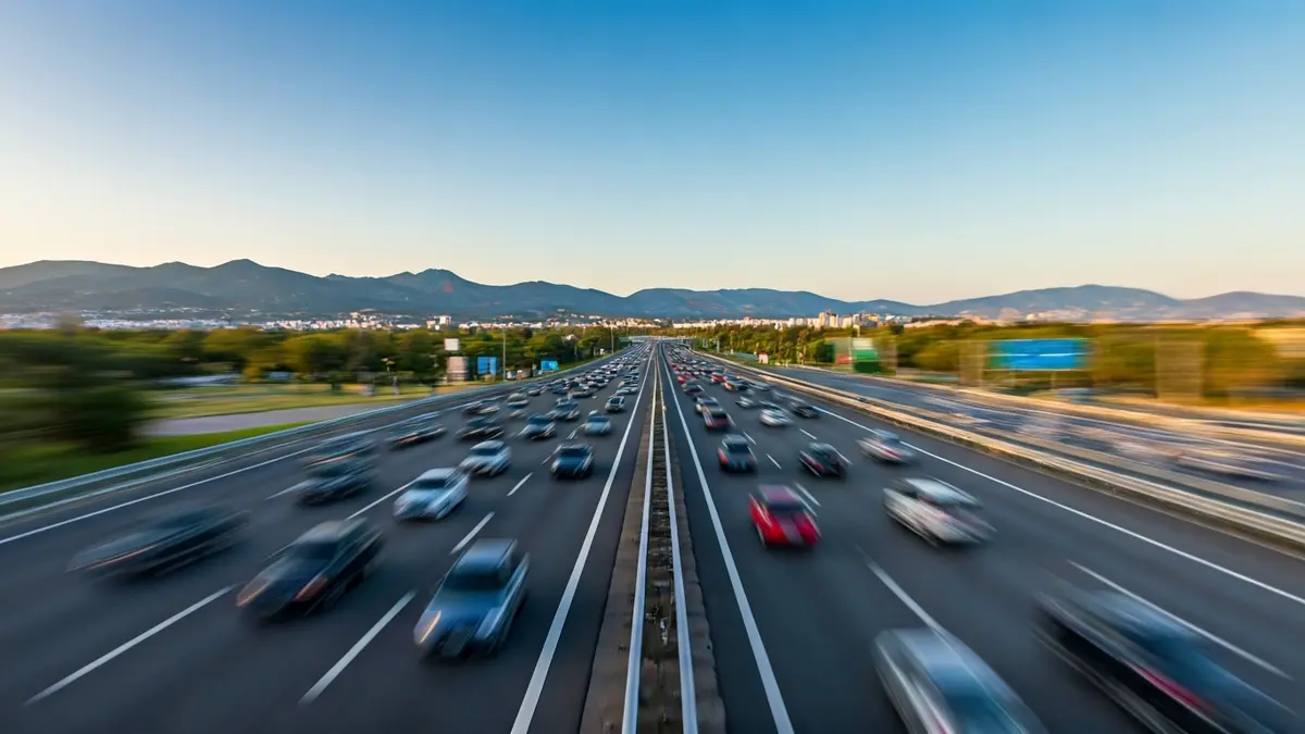Generic image of a highway with heavy traffic during a return operation.