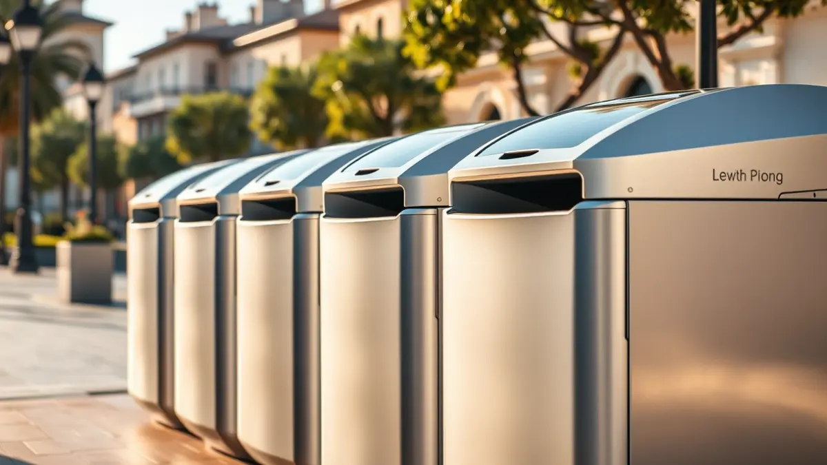 Imatge genèrica de contenidors de residus moderns en un entorn urbà.