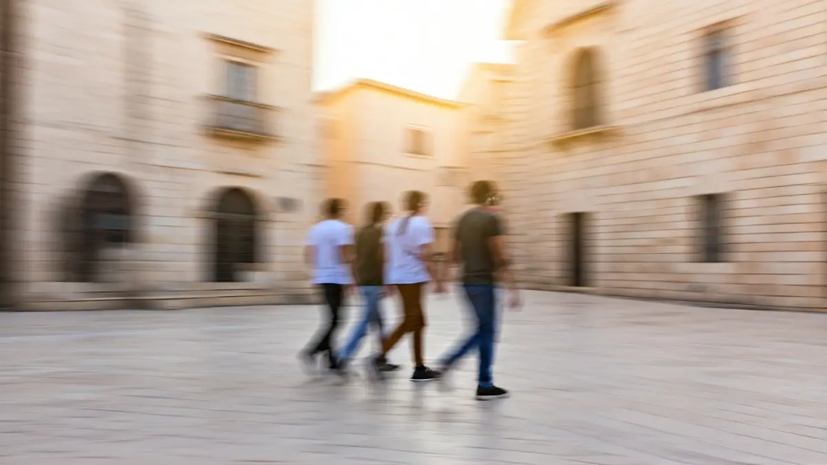 Joves participant en una dinàmica d'arts de carrer a Tàrrega.