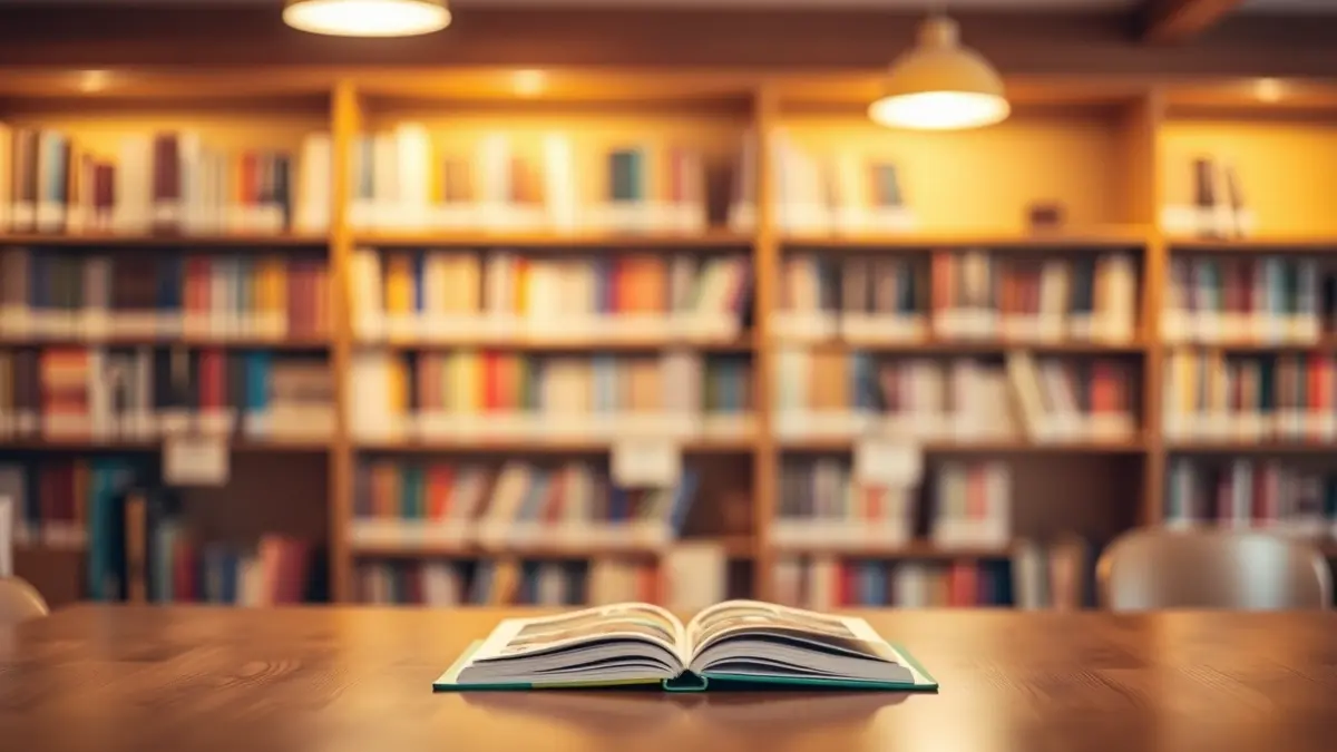 Generic image of a library with children's books, symbolizing the promotion of reading.