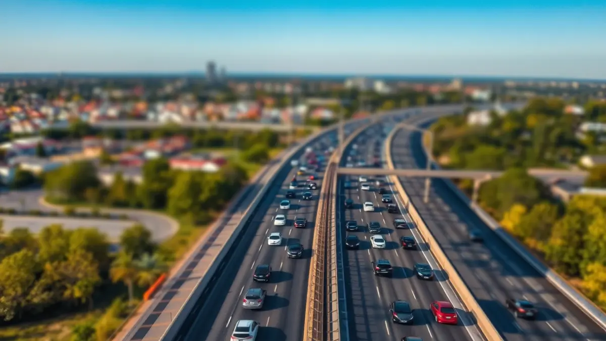 Imatge genèrica d'una autopista amb trànsit intens.