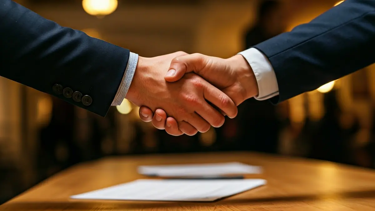 Imatge genèrica de dues mans encaixant en un context polític.