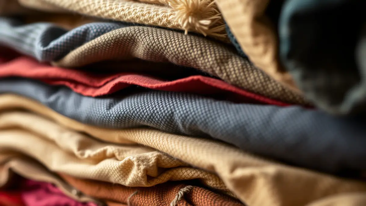 Generic image of recycled textile fabrics, symbolizing sustainable fashion.