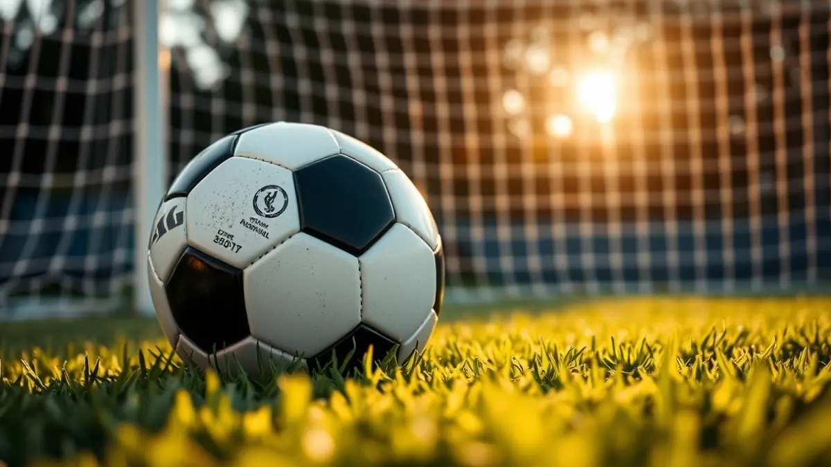 Generic image of a soccer ball on a grass field.