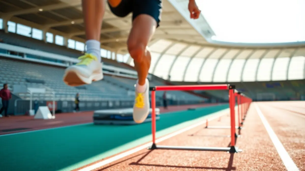 Generic image of an athletics track during a decathlon event.