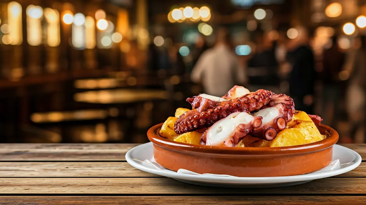 Imatge genèrica d'un plat de tapes en un bar.