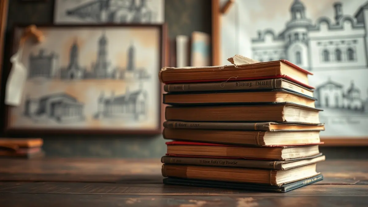 Imagen genérica de libros antiguos y dibujos, simbolizando la investigación histórica y el patrimonio.