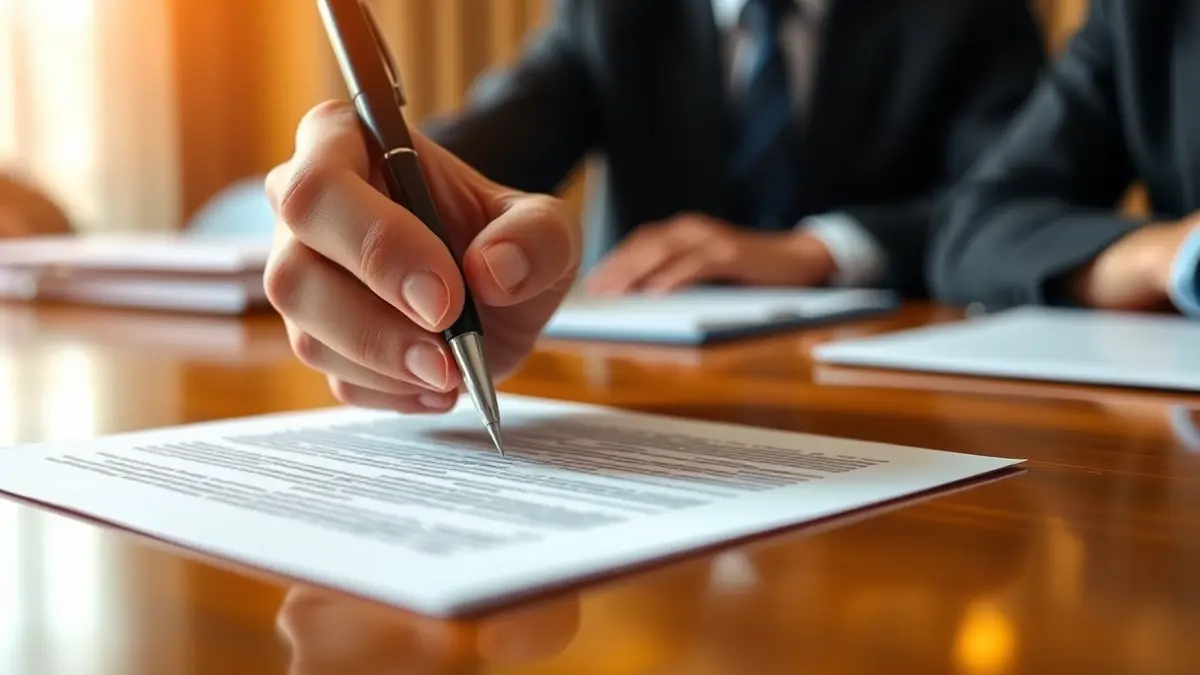 Imatge genèrica d'una mà amb un bolígraf sobre un document en una taula de conferències, simbolitzant una reunió o nomenament oficial.