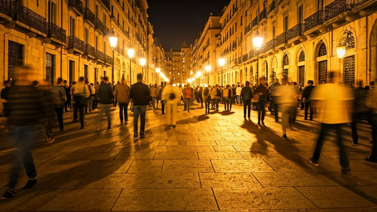 Imagen genérica de movimiento de población sobre un mapa de Cataluña.