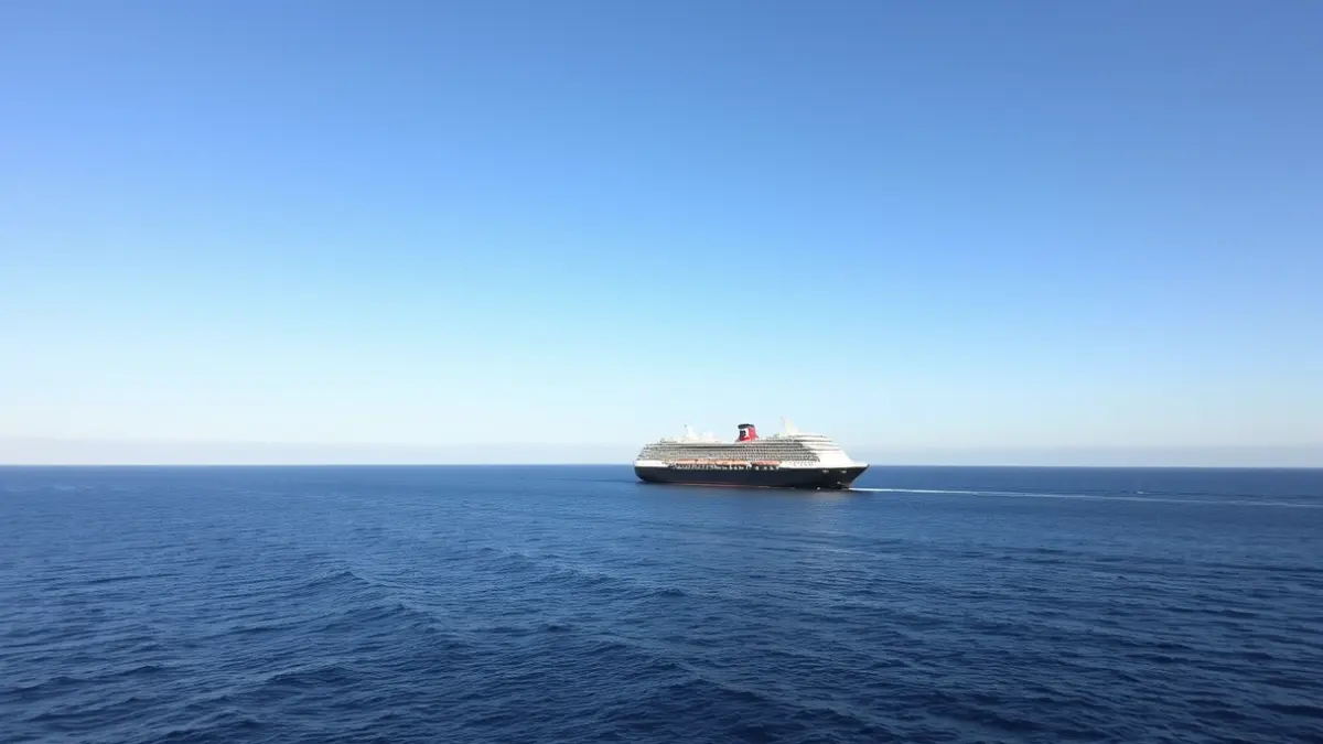 Imatge genèrica d'un creuer navegant per aigües tranquil·les.