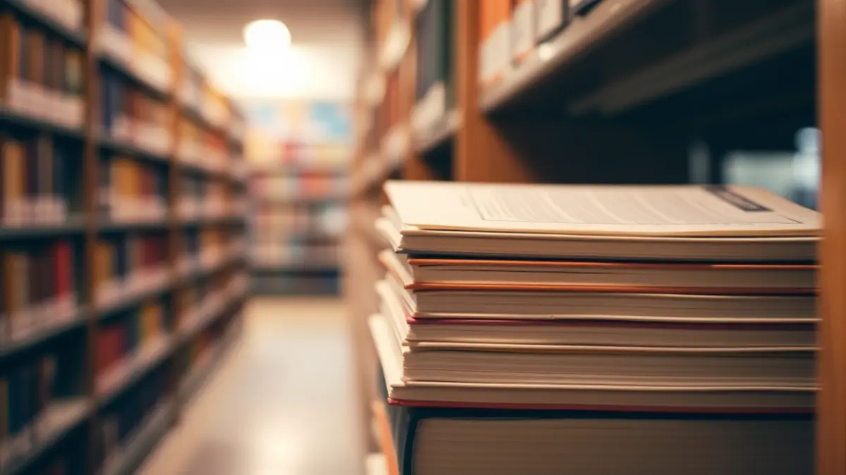 Imatge genèrica de llibres en una prestatgeria de biblioteca.